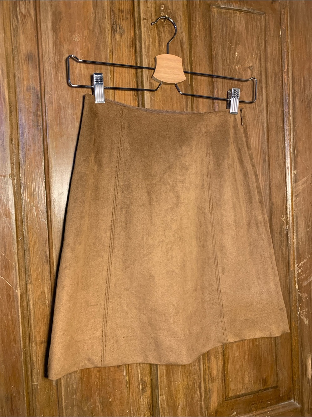 Babaton (Aritzia) Brown Suede A-Line Skirt - Women